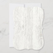 Rustic Wood Roze Flowers Bridal Shower Invitation Kaart (Achterkant)