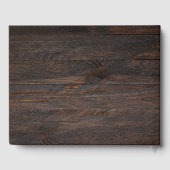 Rustic Wood Rozen Romantic Wedding Gastenboek (Achterkant)