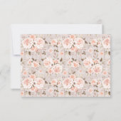 Rustic Wood & Rozen Shabby Wedding Bedankt Foto (Achterkant)