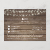 Rustic Wood RSVP met menuSjabloon Briefkaart (Voorkant)