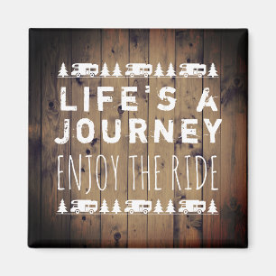 Rustic Wood RV Camper Wanderlust Quote Magneet
