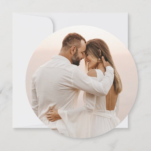 Rustic Wood Save the Date Photo Wedding QR Code Kaart (Achterkant)