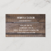 Rustic Wood Scissor Hair Salon Appointment Card Visitekaartje (Achterkant)