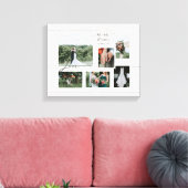 Rustic Wood Script Weddenschap Collage 6 Foto's Canvas Afdruk (Insitu (Woonkamer))