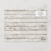 Rustic Wood  Seahorse bruiloft Dank u Briefkaart (Achterkant)