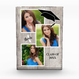 Rustic Wood Senior Portrait Collage Fotoblokken