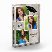 Rustic Wood Senior Portrait Collage Fotoblokken (Links)