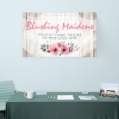 Rustic Wood Shabby Chic Pink Roses Anemone Floral Spandoek (Beurs)