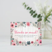 Rustic Wood Shabby Chic Rozen Anemone Hartelijk da Briefkaart (Staand voorkant)