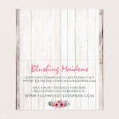 Rustic Wood Shabby Chic Rozen Anemone Hartelijk da Kaart (Binnenkant ongevouwen)