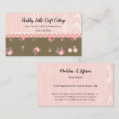 Rustic Wood Shabby- Floral Visitekaartje (Voorkant / Achterkant)