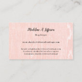 Rustic Wood Shabby- Floral Visitekaartje (Achterkant)