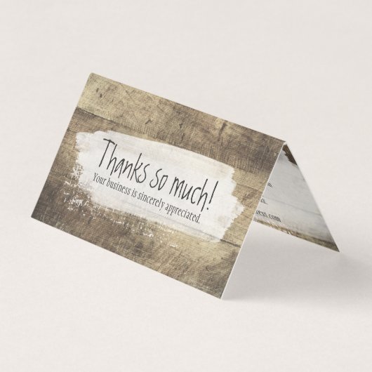 Rustic Wood Shabby Grunge Boards Hartelijk dank Kaart (Voorkant)