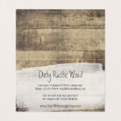 Rustic Wood Shabby Grunge Boards Hartelijk dank Kaart (Binnenkant ongevouwen)