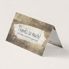 Rustic Wood Shabby Grunge  Boards Hartelijk dank Kaart