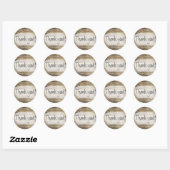 Rustic Wood Shabby Grunge  Boards Hartelijk dank Ronde Sticker (Vel)