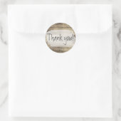 Rustic Wood Shabby Grunge  Boards Hartelijk dank Ronde Sticker (Tas)