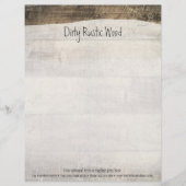 Rustic Wood Shabby Grunge gekleurde planken Custom Briefhoofd (Voorkant)