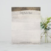 Rustic Wood Shabby Grunge  gekleurde planken Custom Briefhoofd (Staand voorkant)