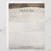 Rustic Wood Shabby Grunge  gekleurde planken Custom Briefhoofd (Voorkant / Achterkant)