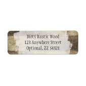 Rustic Wood Shabby Grunge  gekleurde planken Etiket (Voorkant)