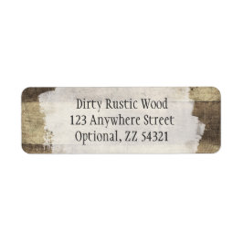 Rustic Wood Shabby Grunge  gekleurde planken Etiket