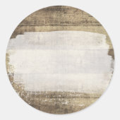 Rustic Wood Shabby Grunge  gekleurde planken Ronde Sticker (Voorkant)
