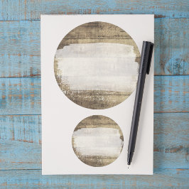 Rustic Wood Shabby Grunge  gekleurde planken Ronde Sticker