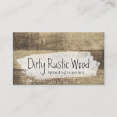 Rustic Wood Shabby Grunge  gekleurde planken Visitekaartje (Voorkant)