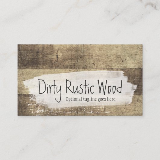 Rustic Wood Shabby Grunge  gekleurde planken Visitekaartje (Voorkant)