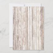 Rustic Wood Shabby Rozen Bridal Shower Kaart (Achterkant)
