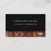 Rustic Wood Shear Logo (Loyaliteit) Klantenkaartje (Achterkant)