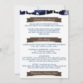 Rustic Wood & Silhouettes Campground Wedding Invit Kaart (Achterkant)