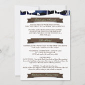 Rustic Wood & Silhouettes Campground Wedding Invit Kaart (Achterkant)