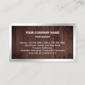Rustic Wood Silver Foil Real Estate Realtor Foto Visitekaartje (Achterkant)