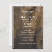Rustic Wood Simple Minimalist Wedding Kaart (Voorkant)