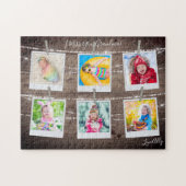 Rustic Wood Six Afbeelding Personalized Legpuzzel (Horizontaal)