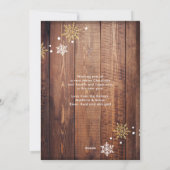 Rustic Wood Six Photo Collage Holiday Card Feestdagenkaart (Achterkant)