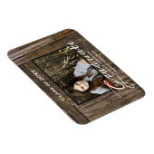 Rustic Wood Sjabloon High School Afstuderen Magnet Magneet (Rechterzijde)