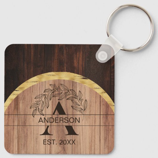 Rustic Wood Sleutelhanger (Achterkant)