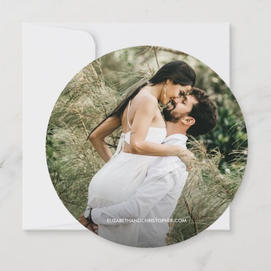 Rustic Wood Slice bruiloft Save the Date Kaart (Achterkant)