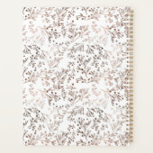 Rustic Wood Slice Copper Folie herfst bruiloft Planner (Achterkant)