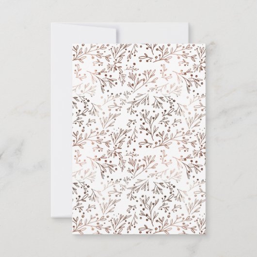 Rustic Wood Slice Copper Folie herfst bruiloft Save The Date (Achterkant)