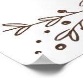 Rustic Wood Slice Copper Folie Weddenschap Welkoms Poster (Hoek)