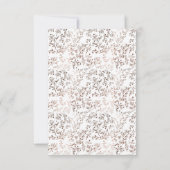 Rustic Wood Slice Copper Folie Wedding Reception Kaart (Achterkant)