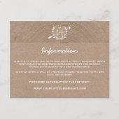 Rustic Wood Slice | Informatiekaart Informatiekaartje (Voorkant)