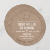 Rustic Wood Slice Kaart (Voorkant / Achterkant)