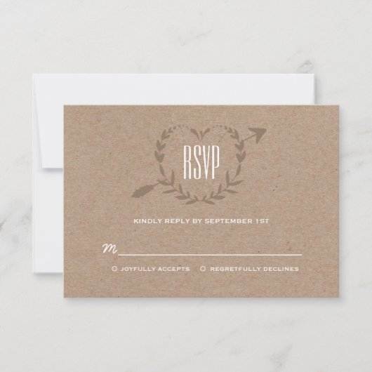 Rustic Wood Slice | RSVP (Voorkant)