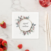 RUSTIC WOOD SLICE WILD FLORAL EUCALYPTUS PINKEN SERVET (Insitu)