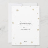 Rustic Wood Snow-fotografie met kerstkaarten Feestdagenkaart (Achterkant)